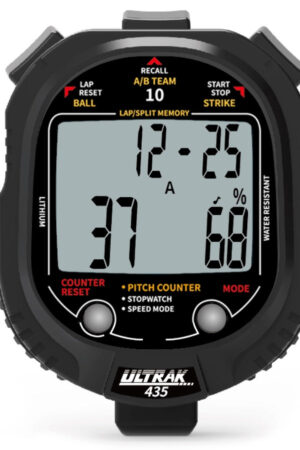 ULTRAK 435: Pitch Counter w/ Pitch Speed Tracker & 10 Memory Stopwatch