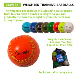 Weighted Training Baseballs 9pk