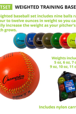 Weighted Training Baseballs 9pk