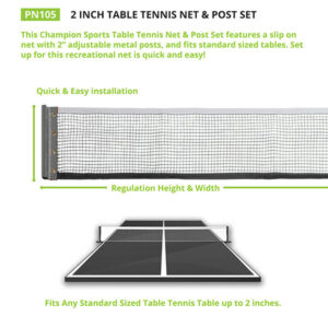 2in Table Tennis Net & Post