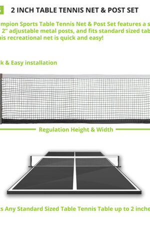 2in Table Tennis Net & Post